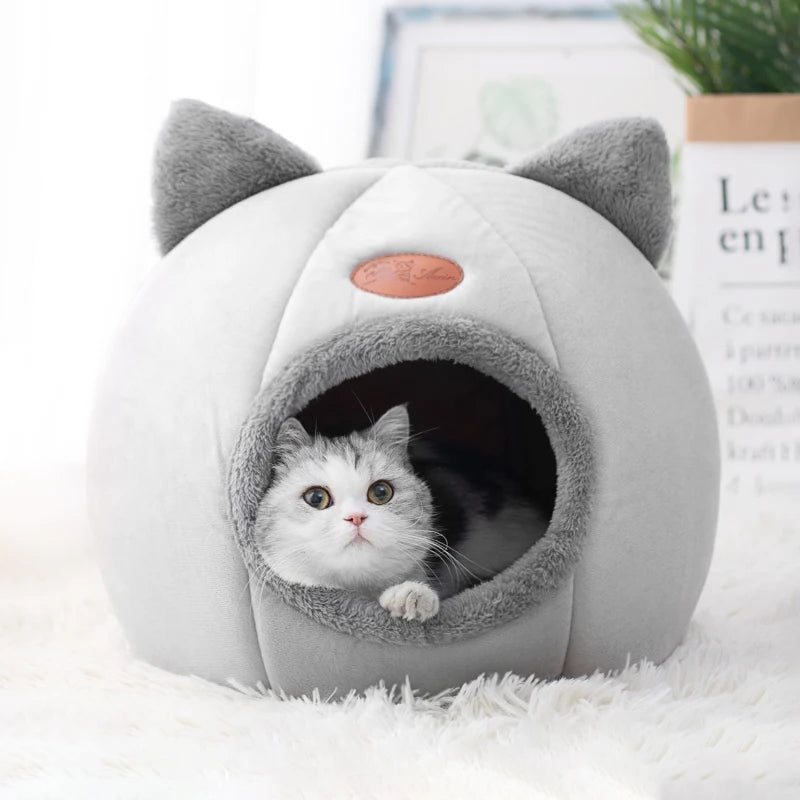 Cama para Gatos e Cães de Pequeno Porte super Aconchegante Tenda Caverna