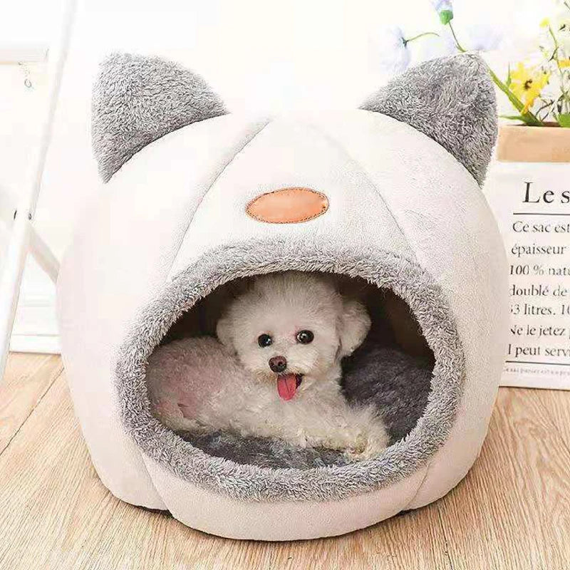 Cama para Gatos e Cães de Pequeno Porte super Aconchegante Tenda Caverna